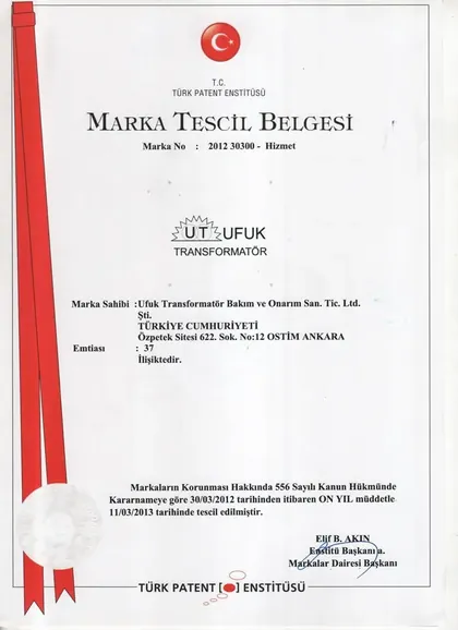 Marka Tescil Belgesi